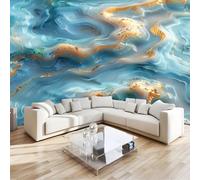 Generic - Carta da Parati Moderna oro marmo astratto 3D Murale, Carta da Parati Fotografica 350x256 cm, Tessuto Non Tessuto