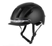 Generic Casco Intelligente Casco Caschetto Elmetto Protezioni con Illuminazione Integrata E Telecomando Scafo Resistente con Imbottitura Cinturino Mentoniera, Nero, L
