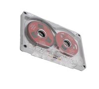Generic Cassetta Audio Vuota da 55 Minuti per la Registrazione con Guscio in Lega di Alluminio per Amanti della Musica e Gruppi Musicali (Piastra rossa con cornice in argento)