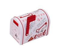 Generic Cassetta delle lettere di San , graziosa cassetta delle lettere a forma di cuore, decorazione per San , affascinante cassetta della posta in metallo per lettere d'amore