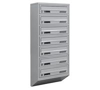 Generic Cassetta Postale Condominiale 7 posti Grigio Interna 20 cm prof | installazione interna, formato A4, 7 cassette postali, grigia RAL 7035 aperatura 33 x 2 cm, profondita 20 cm, 2 chiavi