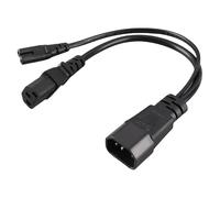 Generic Cavo di Alimentazione IEC320 C14 A C13 C7 10 A 250 V con Materiale Ignifugo, Design con Divisore A Y per Altoparlanti, Bilance Elettroniche