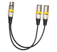 Generic Cavo splitter XLR a 3 pin, adattatore audio in lega di zinco resistente, adatto per mixer, amplificatore, teatro, casa, giallo
