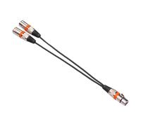 Generic Cavo splitter XLR a 3 pin, adattatore audio in lega di zinco resistente, adatto per mixer, amplificatore, teatro, casa, arancione