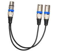 Generic Cavo splitter XLR a 3 pin, adattatore audio in lega di zinco resistente, adatto per mixer, amplificatore, teatro, casa, blu