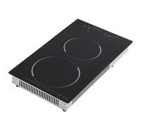 Generic Ceramica Elettrica Cooktop a Doppia Stufa a Doppia Testa per il Piano di Lavoro e Integrato, Controllo Touchscreen, Design del Pulsante Altamente Sensibile per Cucina Commerciale (Plug 220v)