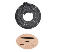 Generic Cerchio della Quinta Ruota in Lega di Alluminio con Base in Legno per Teoria Musicale e Apprendimento degli Accordi di Chitarra (BLACK)
