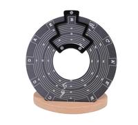 Generic Cerchio della Quinta Ruota in Lega di Alluminio con Base in Legno per Teoria Musicale e Apprendimento degli Accordi di Chitarra (GREY)