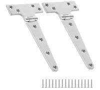 Generic Cerniere a T di grado marino in acciaio inossidabile 316, cerniera per portello per barche resistenti, 2 pezzi da 20,3 cm x 4, cerniera per porta con viti, fusione hardware per armadio