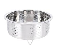 Generic Cestello per Vapore in Acciaio Inossidabile 304 con Manico per Cucinare Senza Sforzo Verdure e Frutti di Mare, Design Multifunzionale per L'uso nel Cuociriso (20 cm)