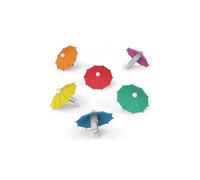 Generic Charm in silicone a forma di ombrello per bicchiere di vino, 6 pezzi, per feste