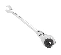 Generic Chiave a cricchetto a 72 denti da 8 mm CR V in acciaio, chiave a cricchetto a testa aperta con testa flessibile, angolo regolabile a 180°, ideale per carburante, freni o dadi per tubi