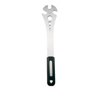 Generic Chiave Pedali Bici Professionale Attrezzo con Estremità Apertura Circolare Dentata E Esagoni Multipli Lungo Manico Impugnatura Rivestita Verde Nero Adatta Riparazione Biciclette