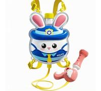 Generic Children Play Sprayer Zaino Giocattolo Acqua per Bambini Getto Manuale Serbatoio Grande 2000ml Design Cartone Animato Destinato a Campeggio Parco Attività da Esterno, Coniglio Poliziotto