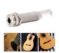 Generic Chitarra Elettrica per Basso Cilindro da 1/4 di Pollice Perno di Uscita con estremità Filettata Lunga Presa Jack Lucido e Robusto per la Riduzione del Rumore Compatibile con la Maggior Parte