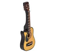Generic Chitarra in Legno in Miniatura per Casa delle Bambole Mini Modello di Visualizzazione Squisito per la Decorazione della Stanza Accessori per Casa delle Bambole in Scala 1:12 (ballata)