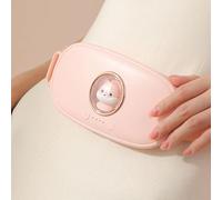 Generic Cintura Riscaldante Uterina Vibrante, Riduzione del Dolore Mestruale, Cuscinetto Massaggiante per Donne Che Lavorano, Batteria Al Litio ABS (Roseo)