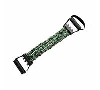 Generic Cintura Toracica Regolabile Espansore Torace Fascia Elastica Banda Resistenza con Doppie Impugnature in Lattice Flessibile Comoda Adatta per Esercizi Braccia Spalle a Casa, Verde Mimetico