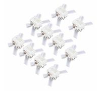 Generic Ciondoli con Strass per Nail Art 10 Pezzi Decorazioni con Fiocco Lucido per la Casa e il salone. Utilizzo di Materiale ABS di Alta qualità (Angolo retto)