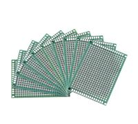 Generic Circuito di Prototipazione Universale a Doppia Faccia con Flusso per Saldatura Fai-da-te 5x7 Cm 10 Pezzi per Appassionati di Elettronica