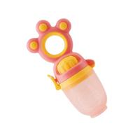 Generic Ciuccio per Frutta per Bambini Ciuccio in Silicone Alimentare Sicuro Ruota Alimentatore per Verdure, Giocattolo da Masticare per la Dentizione dei Bambini (PINK)