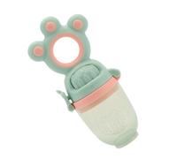 Generic Ciuccio per Frutta per Bambini Ciuccio in Silicone Alimentare Sicuro Ruota Alimentatore per Verdure, Giocattolo da Masticare per la Dentizione dei Bambini (Ciano)