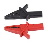 Generic Clamp/Holder Gator Rosso per Oscilloscopio 2 Pezzi Completamente Isolati con Presa da 4 Mm per Cavo di Test Automatico HT30A, Limite di Apertura Ganascia da 30 Mm, Formato Mini e Facile da