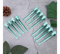 Generic Clamp/Holder per Acconciature Forcine per Capelli Sezionatrici in Acciaio Resistente per Salone e Uso Domestico 12 Pezzi Multi Colore (GREEN)