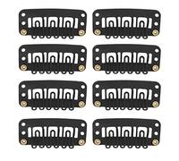 Generic Clamp/Holder per Extension per Capelli Clamp/Holder a Scatto a Forma di U in Acciaio Inossidabile con 6 Denti per Parrucchino Fai-te, Resistenti e Durevoli, 100 Pezzi per Parrucchiere a Casa