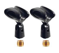 Generic Clip di ricambio per microfono MZQ1 per trasmettitore portatile wireless Sennheiser SKM 100 G4, con adattatori a vite da 5/8 maschio a 3/8 femmina, nero, confezione da 2