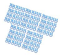 Generic Clip Porta Rotolo in Cotone Blu 100 Pezzi per Cliniche Dentistiche, Supporti in Plastica Resistente di Varie Dimensioni, Forniture per la Bocca Sicure e Non Tossiche