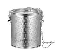 Generic Colino a Sfere per Il Tè in Acciaio Inossidabile, Infusore per Il Tè con Gancio a Catena Esteso, Infusore Da Cucina a Maglia Fine per Tè Sfuso, 14x14 Cm