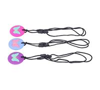 Generic Collana da Masticare Adorabile Giocattolo per la Dentizione a Farfalla per Alleviare il Disagio del Bambino Aiuto per la Dentizione in Morbido Silicone Facile da Pulire, 3 Pezzi