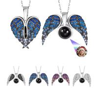 Generic Collana Personalizzata con Proiezione Foto, Argento 925, Donna, Unisex, Collana con Foto Dentro, Regalo Donna Compleanno, per Fidanzata Moglie e Mamma