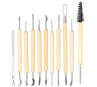 Generic Coltello da Intaglio per Argilla Kit di Strumenti Ergonomici per Scolpire per Tagliare la Macinazione della Pietra Ollare 11 Pezzi per Scultori