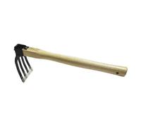 Generic Coltivatore manuale con manico in legno, rastrello da giardino, mini zappa e fresa per scavare, diserbo e coltivazione
