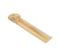 Generic Combinata Tascabile, Robusti Pettini Tascabili Eleganti Prevenire Denti Arrotondati del Teschio Statico per Uso Quotidiano (GOLD)