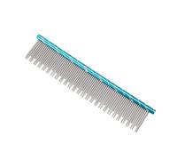 Generic Comodo Pettine a Nodo Aperto per Depilazione Pettine per Massaggio Pelle di Animale Domestico Denti in Acciaio Inossidabile 6,3 X 1,3 Pollici (BLUE)