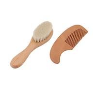 Generic Comodo Set di Spazzole e Pettini per Capelli per Bambini, Spazzola in Legno di Pelo di Capra Naturale per Acconciature da Uomo, Pratico Strumento per il Bagnetto