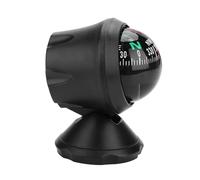 Generic Compass per Auto, Bussola Digitale Compass Elettronica a Sfera Regolabile con la Bussola della Mobile a Filo con Barca a Filo per la Nave per Veicoli in Barca Marina, Nera 2.2x2.5x3.1in
