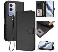 Generic Compatibile con Oppo A80 5G (Colore: Nero) Custodia a portafoglio in pelle flip cover