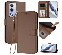Generic Compatibile con Oppo Reno 14F 5G (Couleur: Marrone) Custodia a portafoglio in pelle flip cover