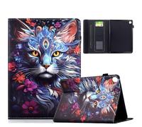 Generic Compatibile con Samsung Galaxy Tab S10 Lite 10.9 SM-X400 SM-X406B (modello: gatto colorato) custodia intelligente in pelle con supporto flip cover