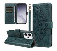 Generic Compatibile per OPPO A5 4G / 5G / A80 5G / A3 Pro 5G (Couleur : Verde) Portafoglio modello in pelle Folio flip back custodia Cover
