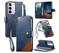 Generic Compatibile per Oppo Reno 12FS 5G (Couleur: Blu) Custodia a portafoglio in pelle copertura posteriore