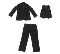 Generic Completo da Uomo Slim Fit in 3 Pezzi, Tasca Sul Petto, Stile Coreano, Giacca a Bottone Singolo, Gilet, Pantaloni, Delicato Sulla Pelle, da Lavoro d'ufficio (3XL)