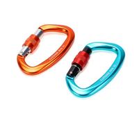 Generic Confezione da 2 Moschettoni D Durevoli, Alluminio Aeronautico, Resistenza 25KN per Avventure All'aria Aperta, Zaino in Spalla e Arrampicata su Roccia (#4)