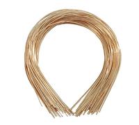 Generic Confezione Da 50 Fasce per Capelli Sottili in Metallo Duro Da 1,2 Mm di Larghezza, per Uomo, con Fermagli per Capelli, Accessori Fai Da Te, Oro