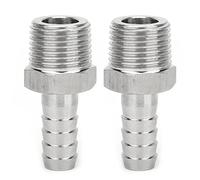 Generic Connettore Ad Innesto Rapido con Filettatura Maschio, Giunto a Innesto Affidabile e Facile da Usare per Apparecchiature Pneumatiche, Acciaio Inossidabile 304, 2 Pezzi (BSPT1/2"-10mm)