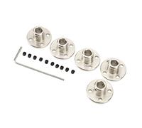 Generic Connettore di Accoppiamento Flangiato da 5 Pezzi da 6 Mm con Chiave e Vite di Fissaggio, Perfetto per il Collegamento Dell'albero del Modello